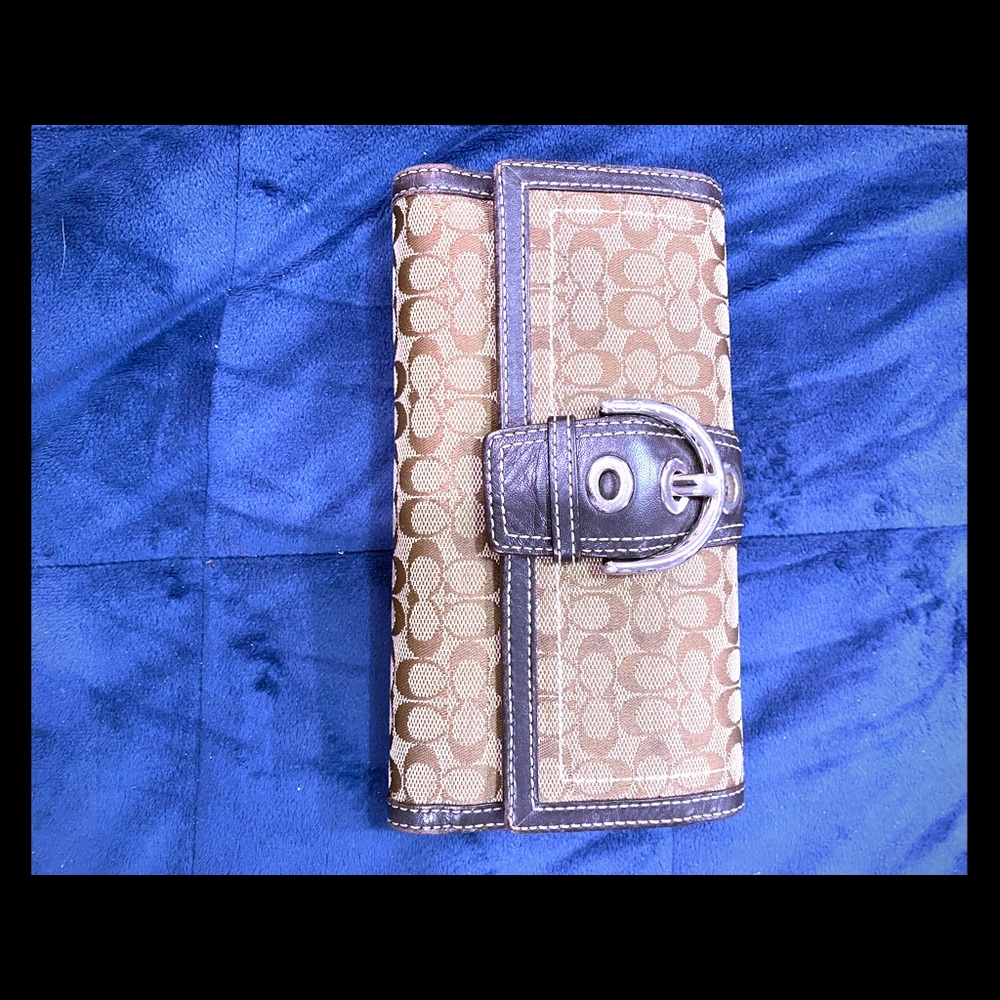 Coach wallet with checkbook holder